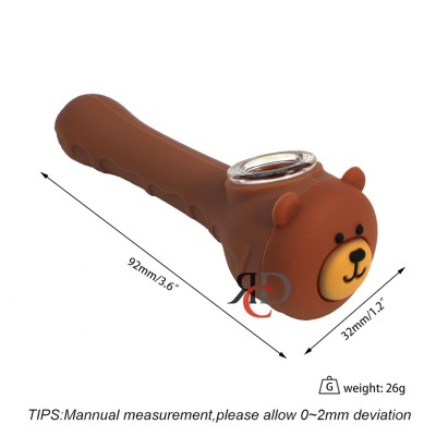 SILICONE HAND PIPE BEAR SP260 1CT